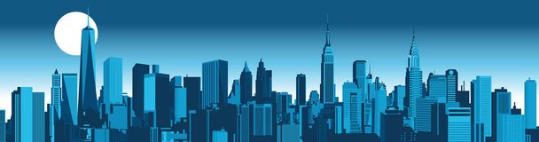 Skyline von New York City - Vektor, Bild