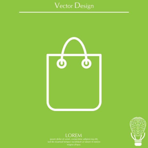 icoon van de boodschappentas - Vector, afbeelding