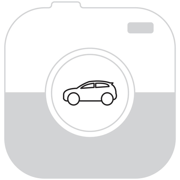 line Pictograph of car - Vector, Image