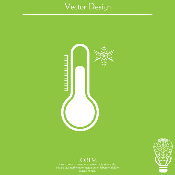Termometr prosty ikona - Wektor, obraz