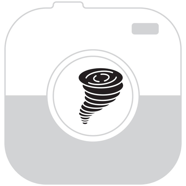 Tornado simple icon - Vector, Image