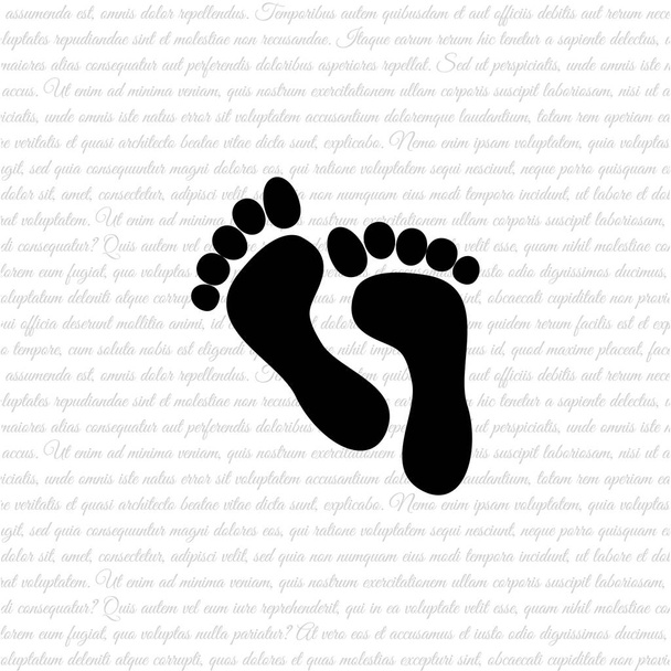 足の線のアイコン - ベクター画像