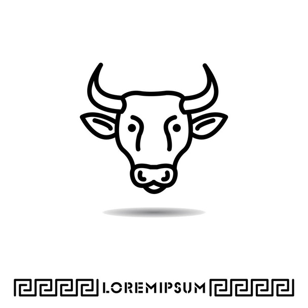 Icona della linea di mucca - Vettoriali, immagini