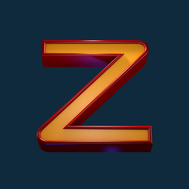 3D-Darstellung des Buchstabens z - Foto, Bild