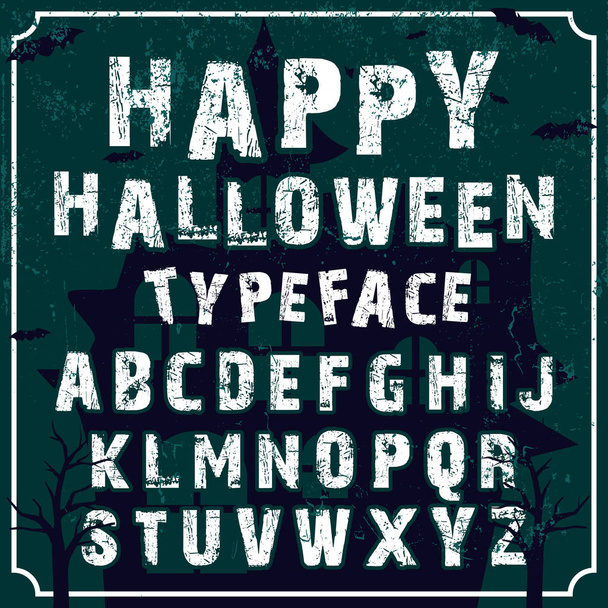 Hyvää Halloween Typeface
 - Vektori, kuva