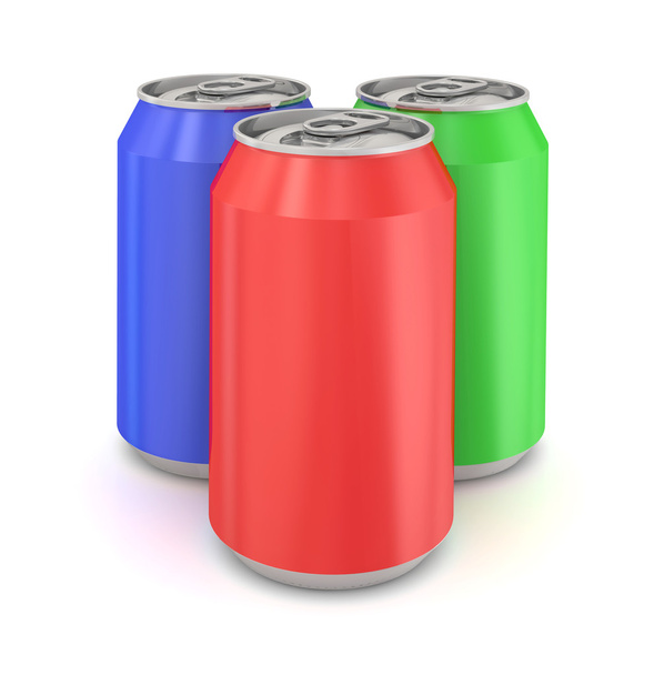 Colorful aluminum cans - Photo, Image