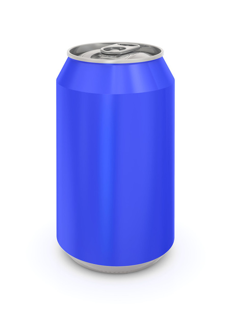 lata de aluminio azul
 - Foto, Imagen