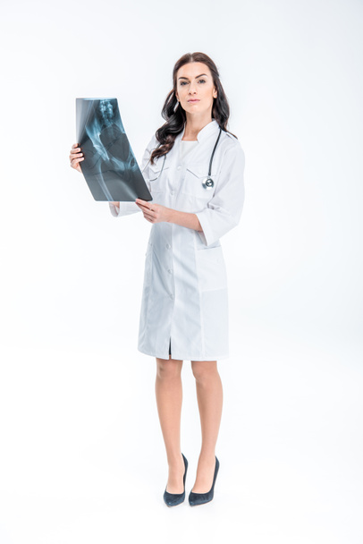 Doctor holding x-ray image - Fotoğraf, Görsel
