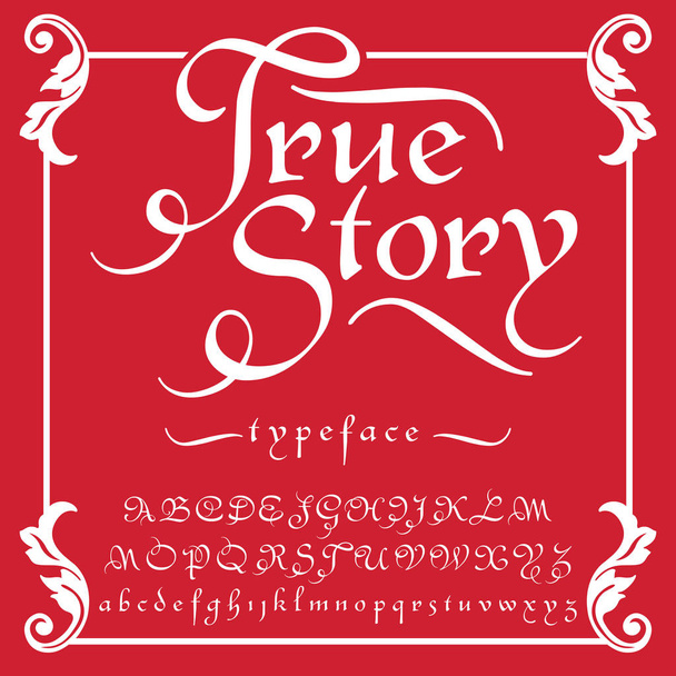 True Story font - Vector, Image