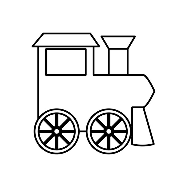 Eisenbahn-Spielzeug-Ikone - Vektor, Bild