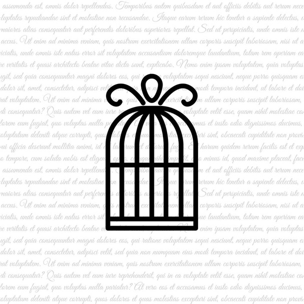 Icona della linea Web della gabbia per uccelli
 - Vettoriali, immagini