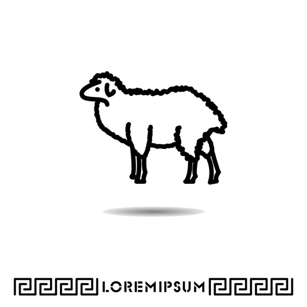 Sheep line icon - Vector, Image