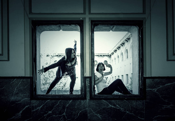 Aggressive assassin window - Photo, Image