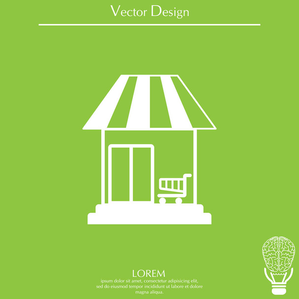 shopping (store) icon - Vector, Image