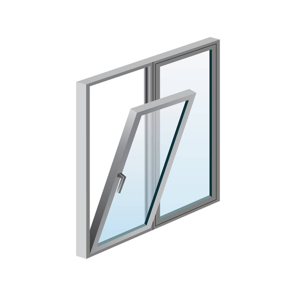 Un conjunto de ilustraciones para el sitio web - ventanas de iconos vectoriales. Elemento 5 ventana abierta marco luz construcción vidrio exterior de Webit.Top
 - Vector, imagen