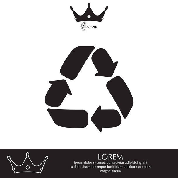ikona znak recyklingu - Wektor, obraz