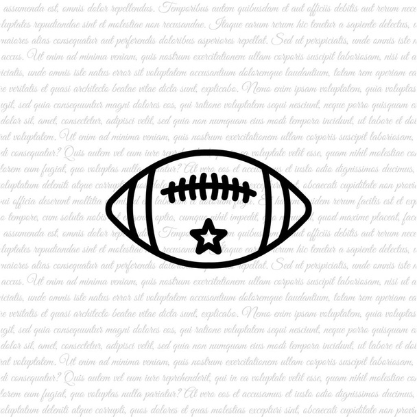 Icono de línea de pelota de rugby - Vector, Imagen