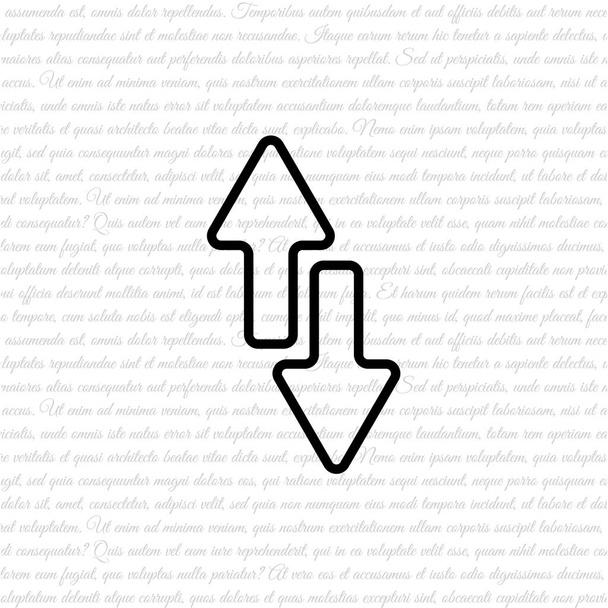 Flechas Icono de línea web
 - Vector, Imagen
