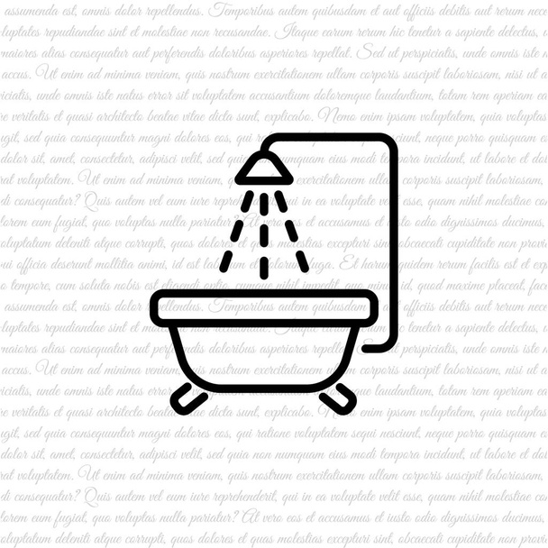Bebé línea de baño icono
 - Vector, imagen