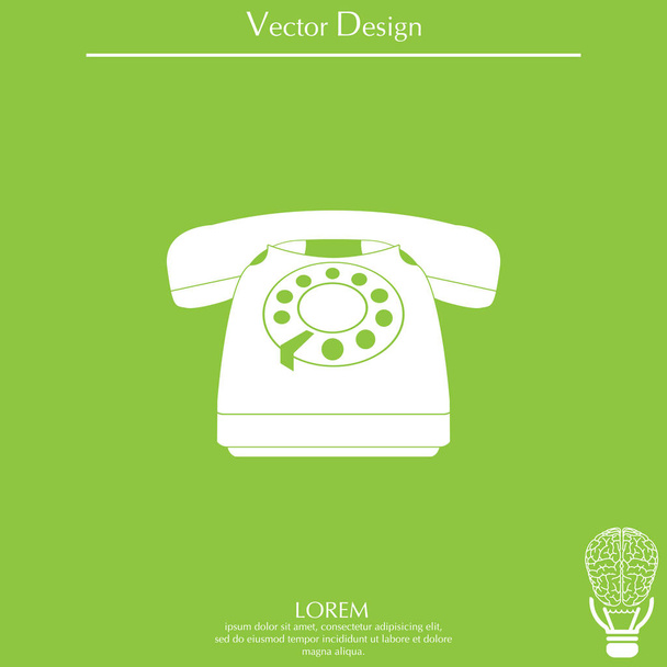 starý telefon ikona - Vektor, obrázek