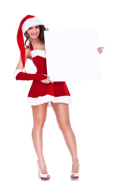 Vánoční žena držící deskou - Fotografie, Obrázek