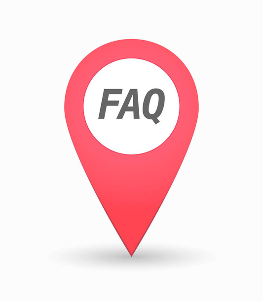 Ізольована позначка карти з текстом FAQ
 - Вектор, зображення