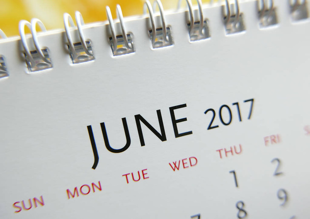 2017 年 6 月のカレンダーを閉じる - 写真・画像