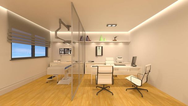 3D CG representación de una sala de consulta
 - Foto, imagen