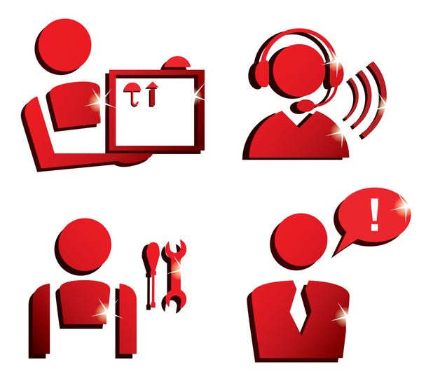 Market service icons set - Vecteur, image