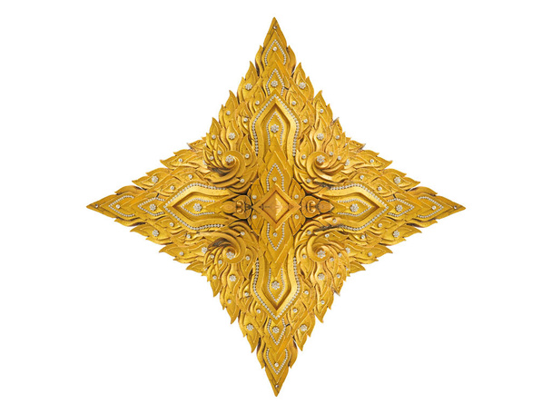 Het ontwerp van de gouden stucwerk  - Foto, afbeelding