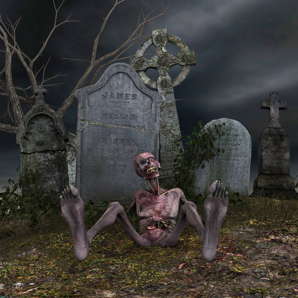 3D-cg rendering van een zombie - Foto, afbeelding
