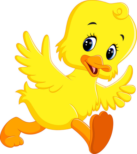 Funny duck cartoon - Vector, Image