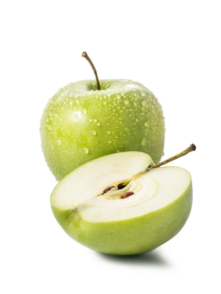 Зелене яблуко і скибочка
 - Фото, зображення
