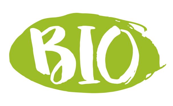 Bio-Produkt Hand gezeichnet isoliertes Etikett - Vektor, Bild