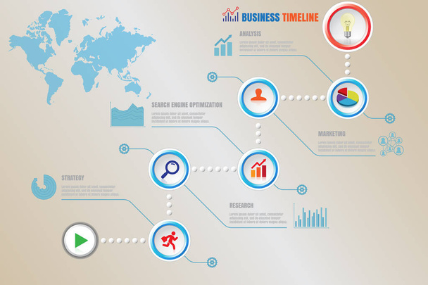 Creative business timeline, Vector Illustration - Vektor, kép