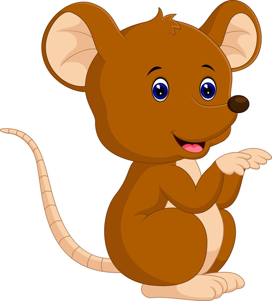 Cute mouse cartoon - Διάνυσμα, εικόνα