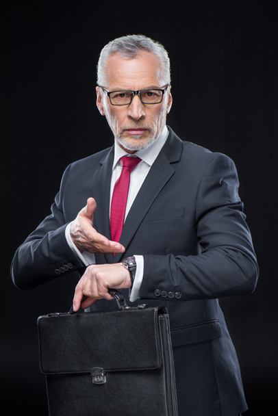 Businessman holding briefcase - Fotoğraf, Görsel