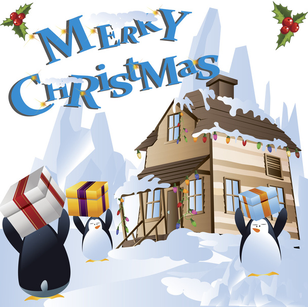 Joulun pingviinit clip art
 - Valokuva, kuva