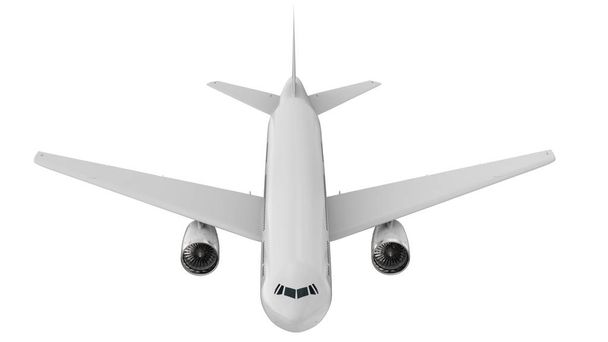 wit mock up vliegtuig  - Foto, afbeelding