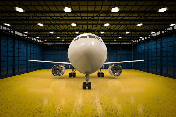 Avion dans le hangar
 - Photo, image