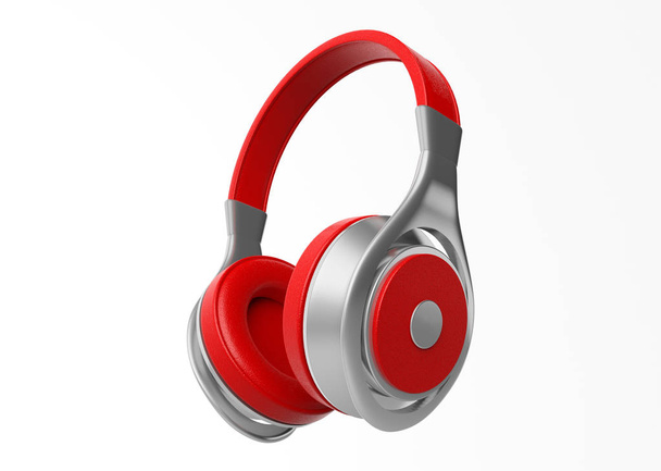 3d rendant paire de écouteurs sans fil rouges
 - Photo, image