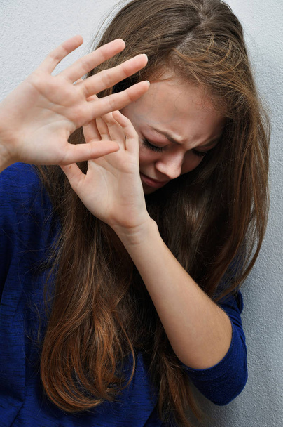 Girl defensing herself - Photo, Image