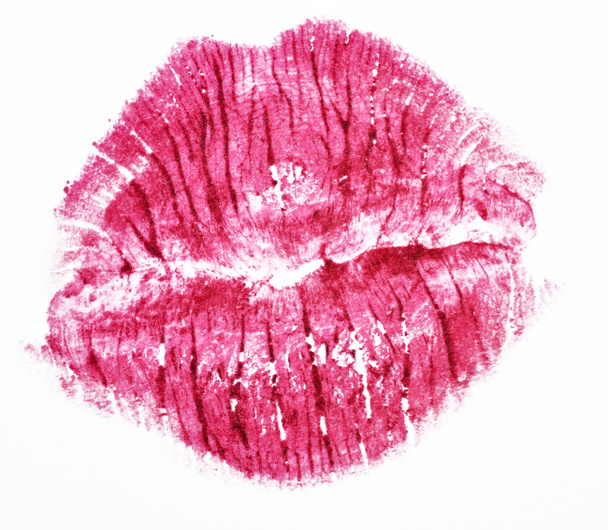 Vaaleanpunainen huulipuna suudella
 - Valokuva, kuva