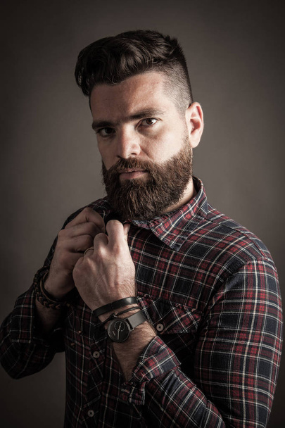 Young handsome hipster with beard - Photo, Image