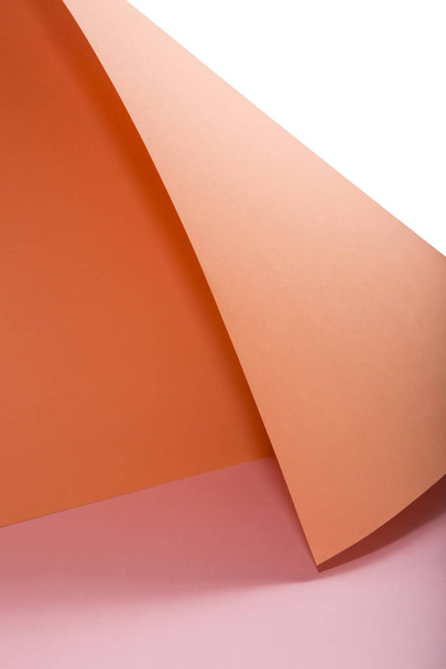 Abstract background from sheets of orange and pink - Photo, Image