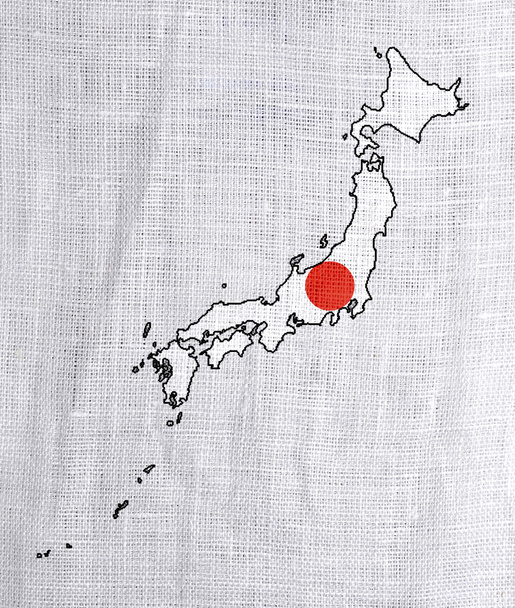 Flag and map of Japan - Photo, Image