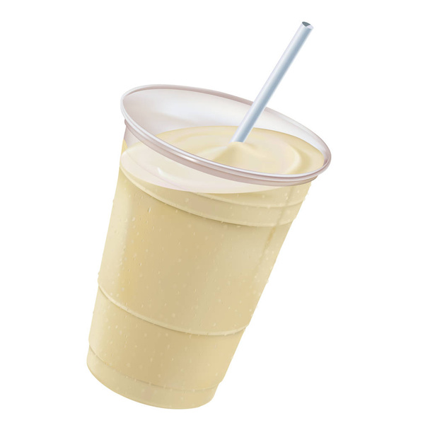 Vanilla/Banana Milkshake - Vector, afbeelding