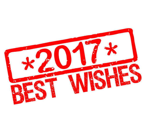 Pieczątka z najlepsze życzenia 2017 - Zdjęcie, obraz