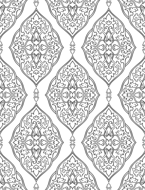 Oriental black and white ornament.  - Vector, Image
