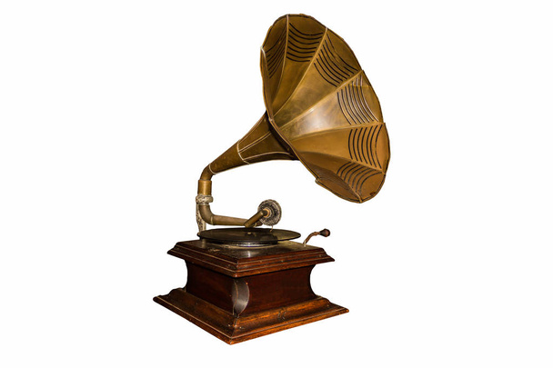 Oude grammofoon - uitgesneden - Foto, afbeelding